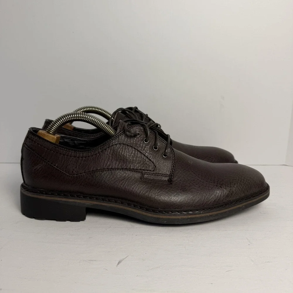 Joseph Abboud Ryan 201 Shoes Mens Size‎ 13 D Brown Leather Derby Dress Lace Up